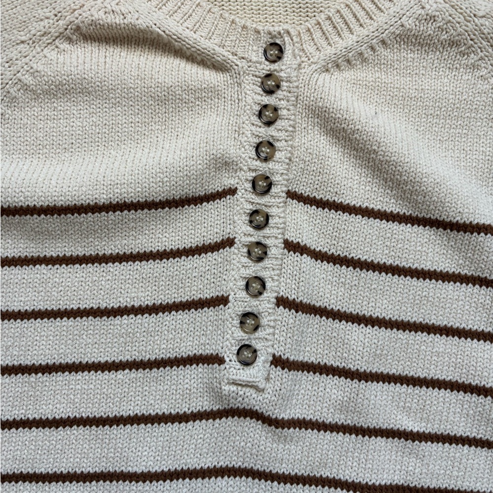 Sezane Leontine Jumper - ecru/camel - Picture 3 of 6